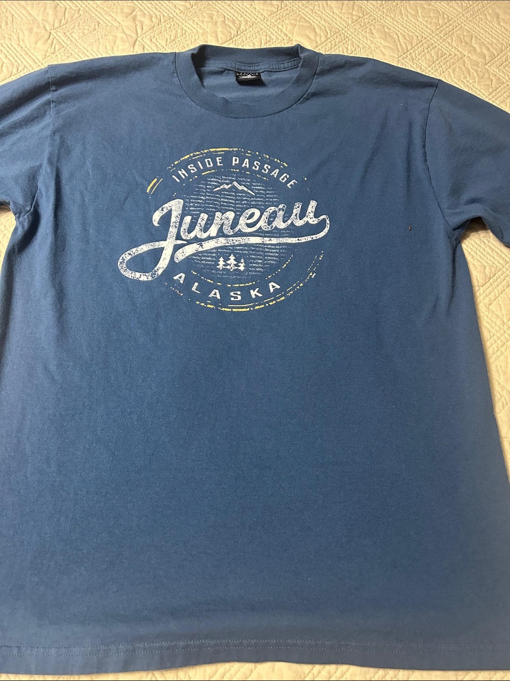 Juneau Alaska Graphic Tee - Blue Crewneck